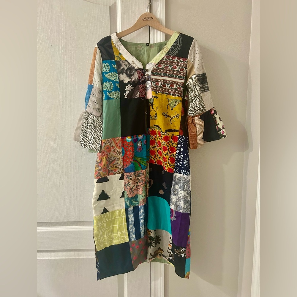 Patchwork Boho Cardigan Size Small - image 1
